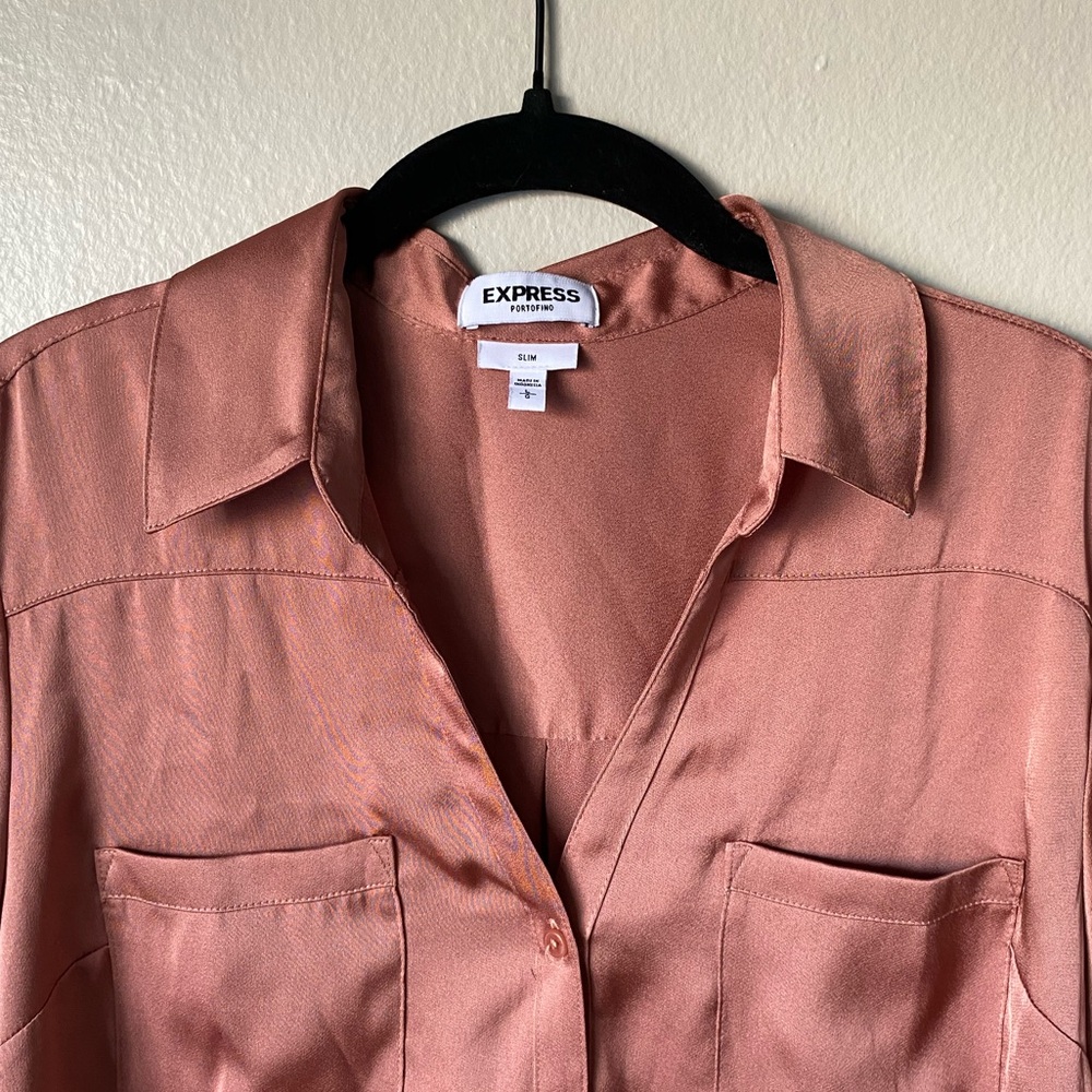 Pink Express button down - Picture 3 of 4